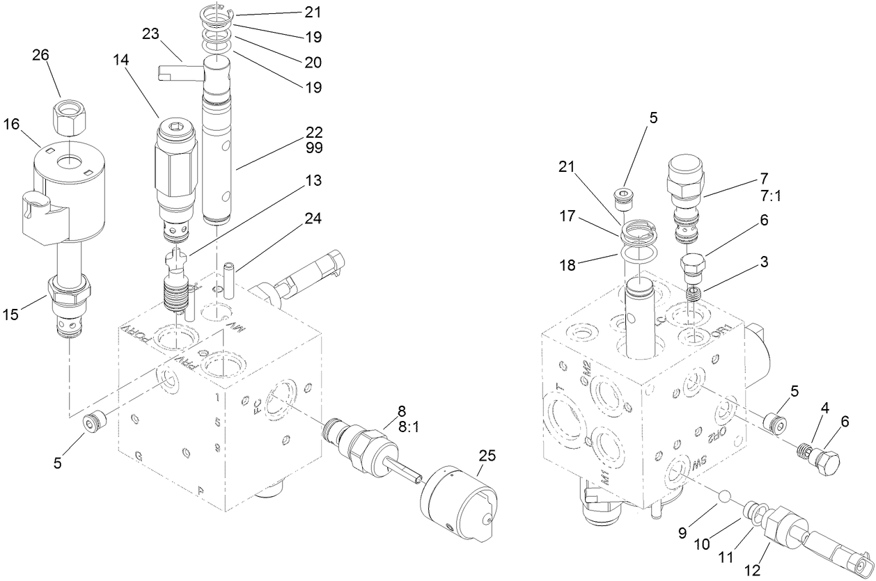 Hydraulic Mow Manifold Assembly No. 117-9858