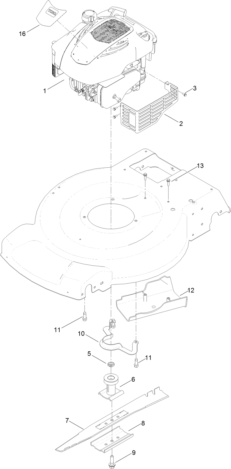 Engine and Blade Assembly