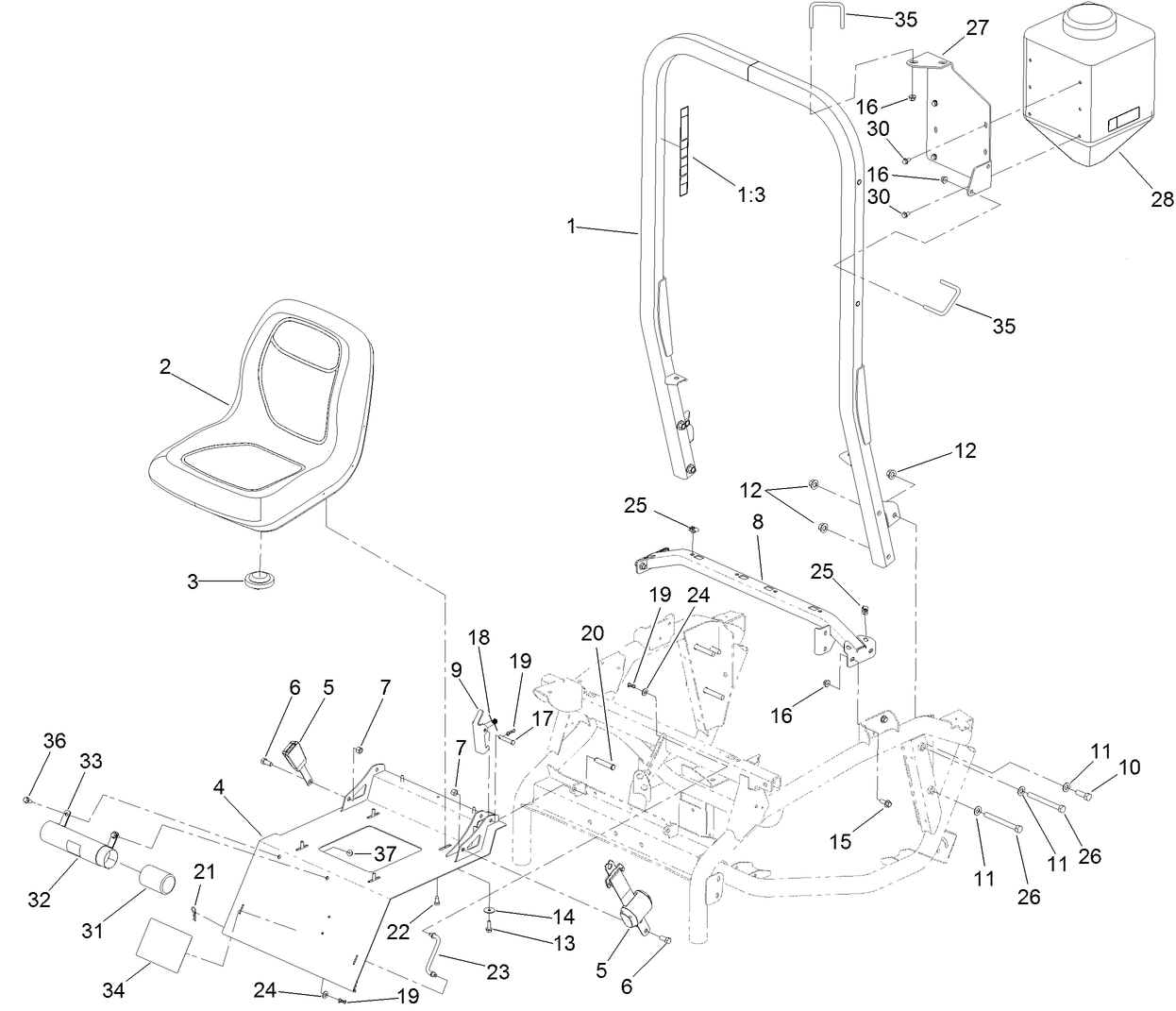 Roll-Over Protection System and Seat Assembly