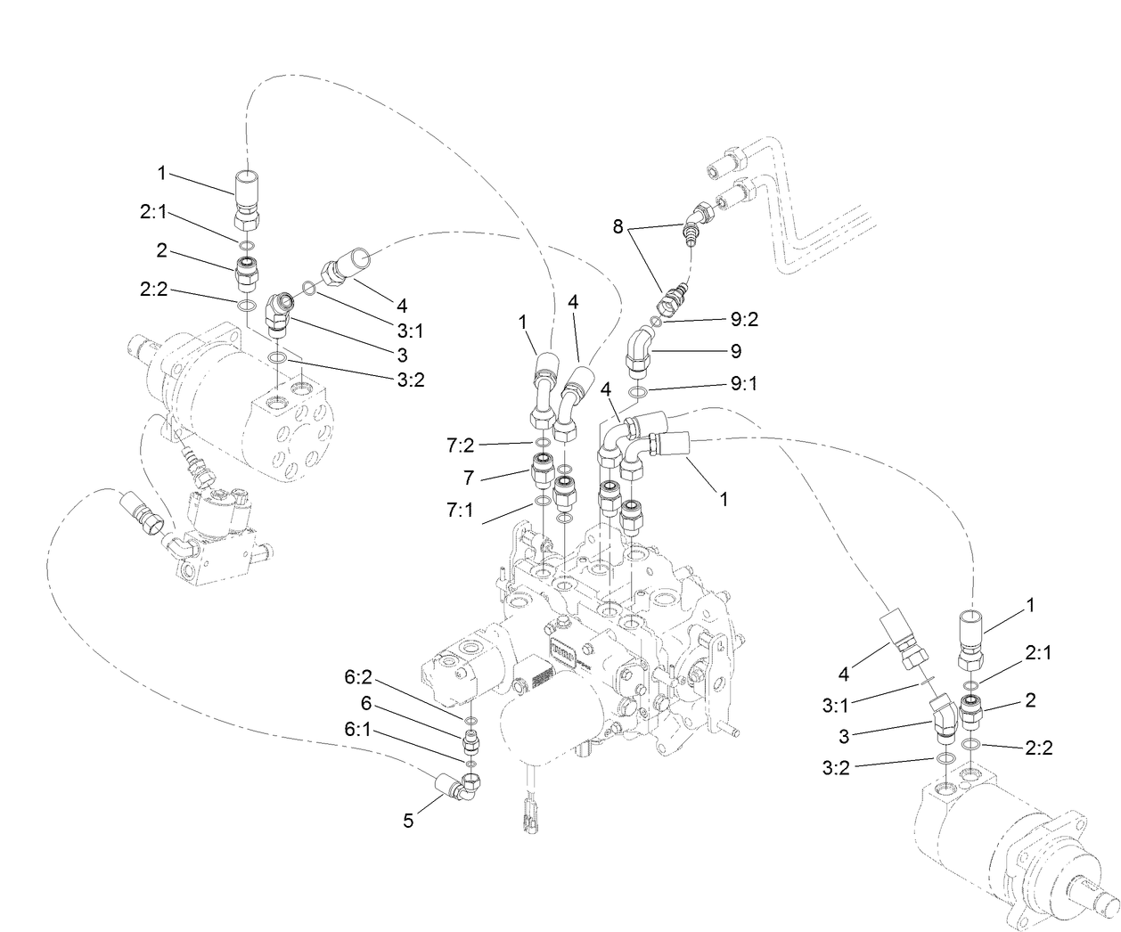 Hydraulic Hose Routing Assembly