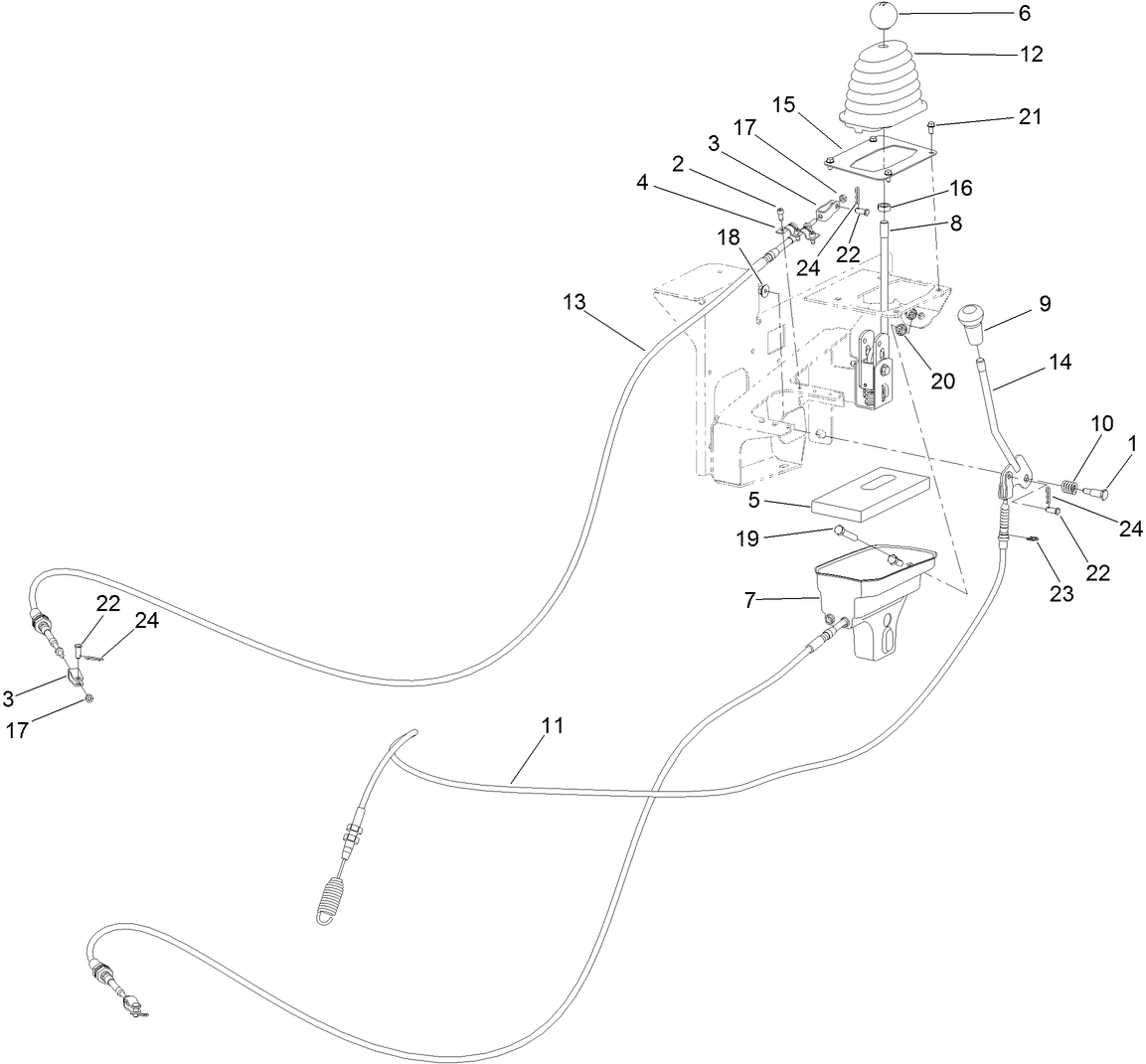 Gear Shift and Drift Lock Control Assembly
