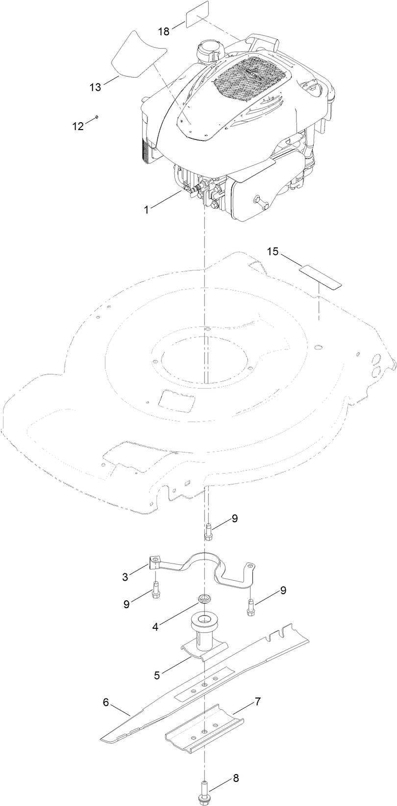 Engine and Blade Assembly