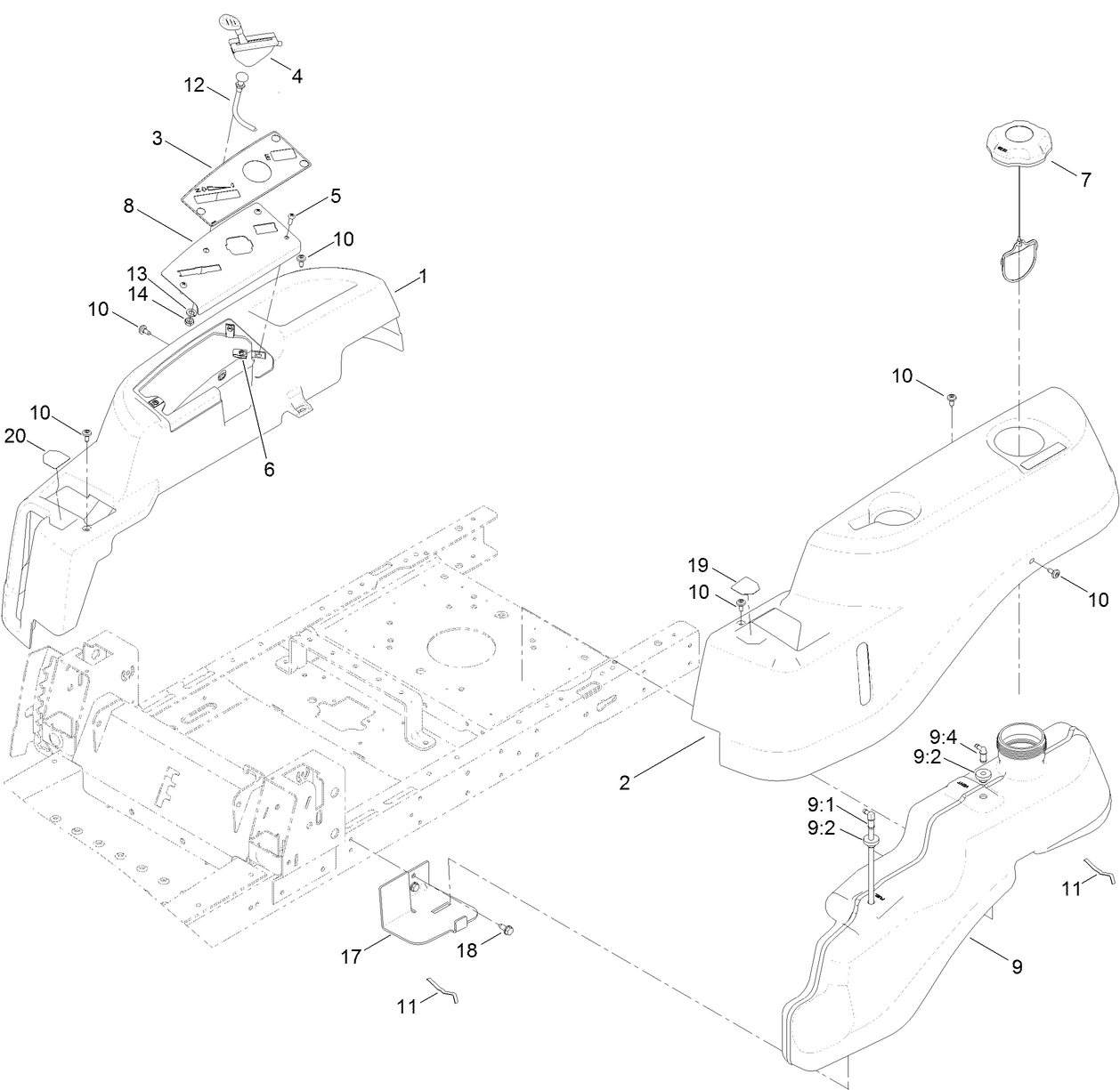 Body Styling and Fuel Pod Assembly