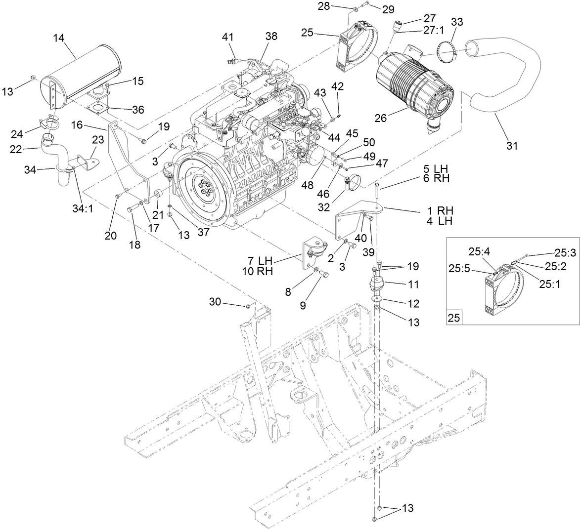 Engine and Air Cleaner Assembly