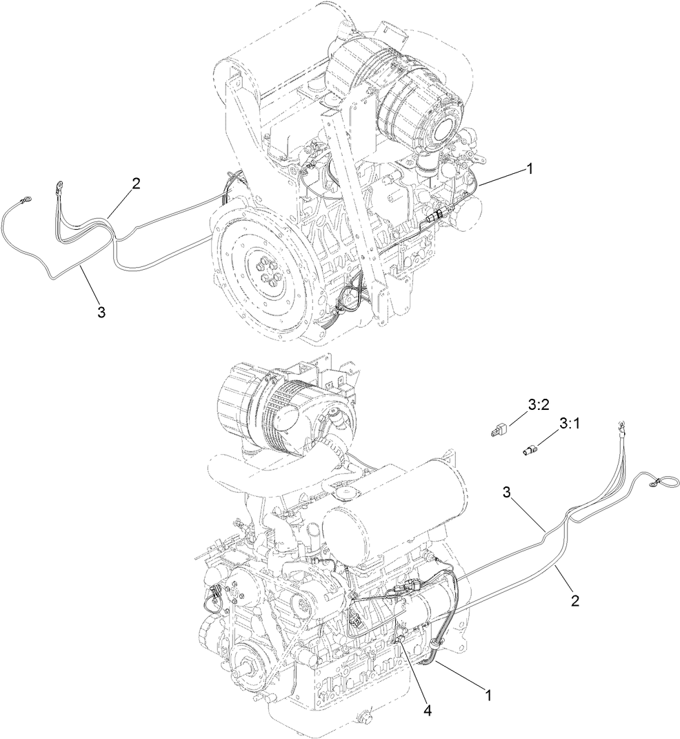 Battery and Engine Electrical Assembly