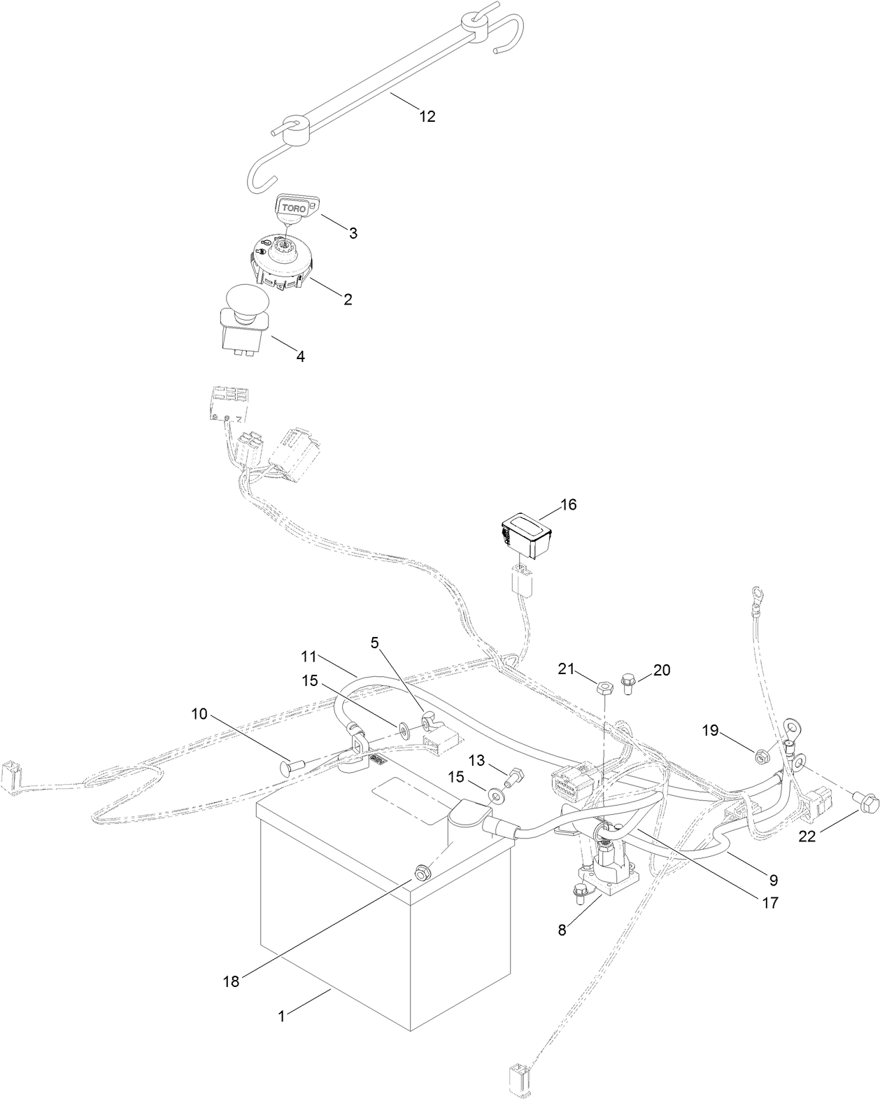 Battery and Electrical Assembly