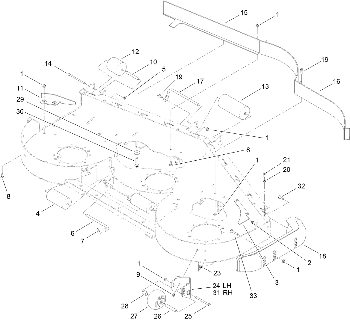 Roller and Baffle Assembly