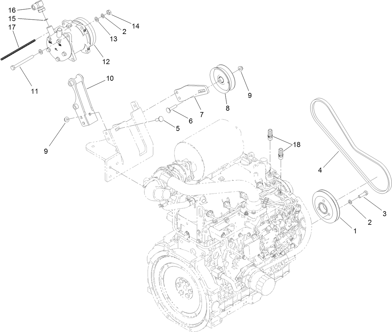 Air Conditioner Compressor Mount Assembly
