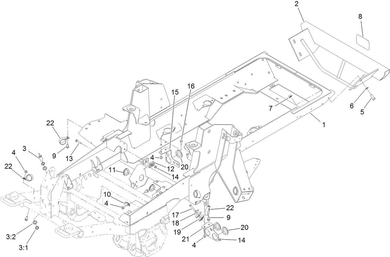 Frame, Bumper and Proximity Sensor Assembly