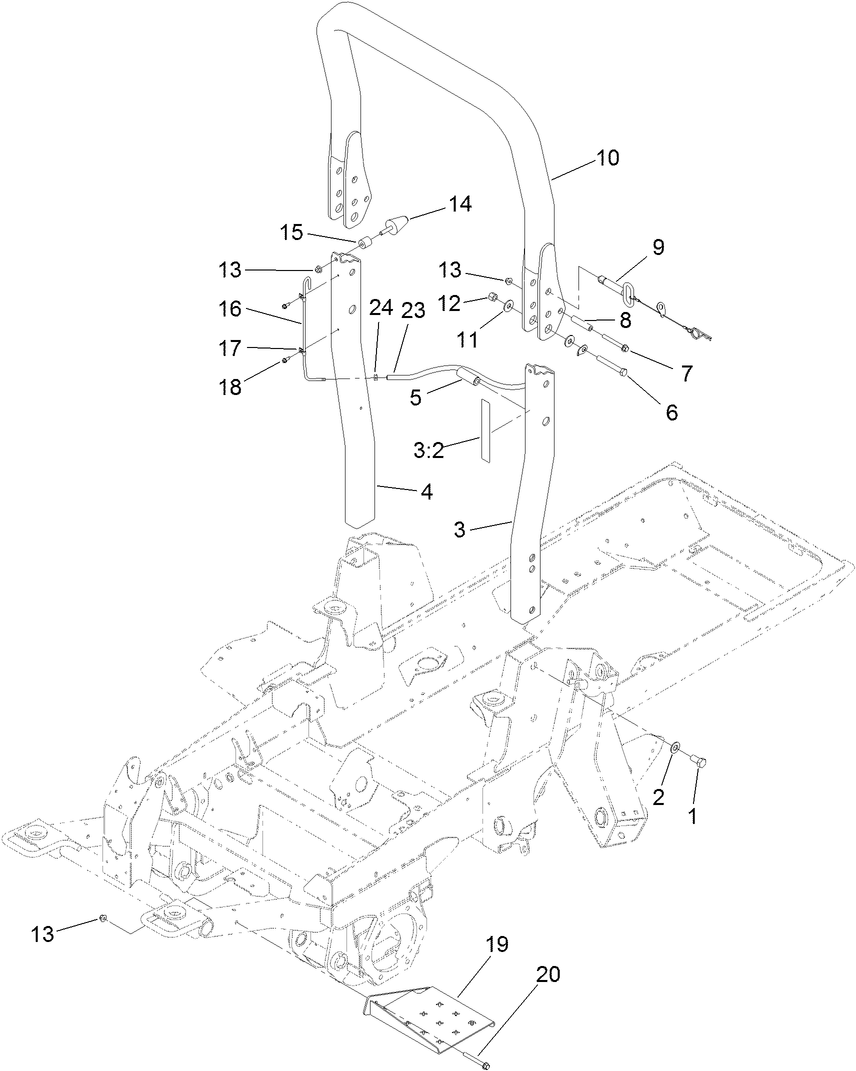 ROPS and Step Assembly
