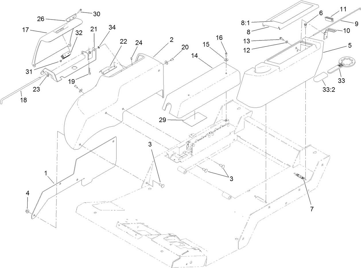 Fender, Tool Box and Cover Assembly