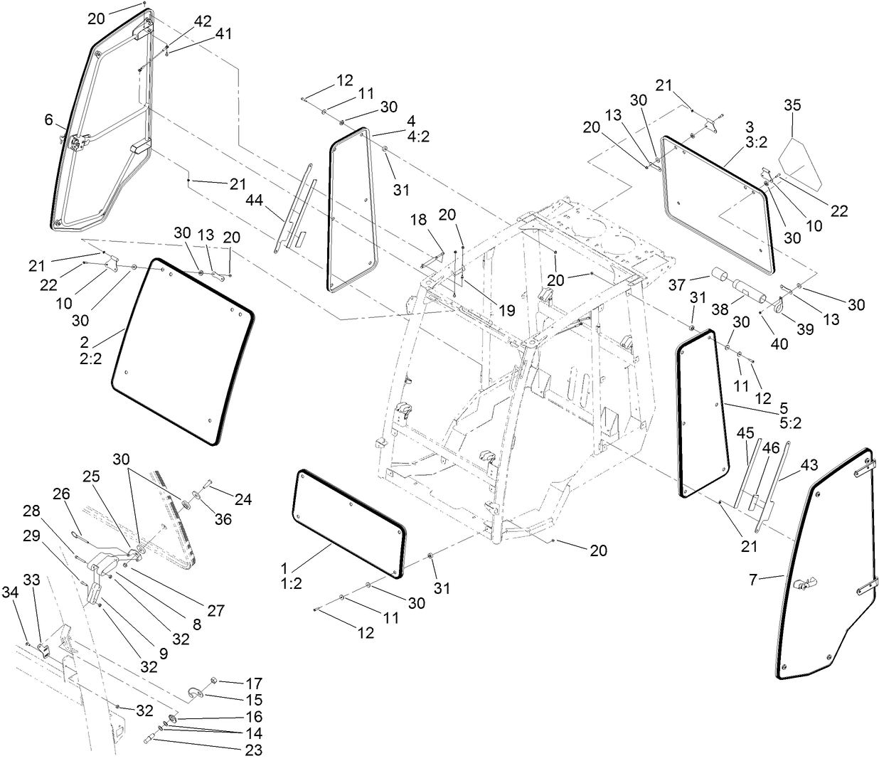 Window, Door and Striker Assembly