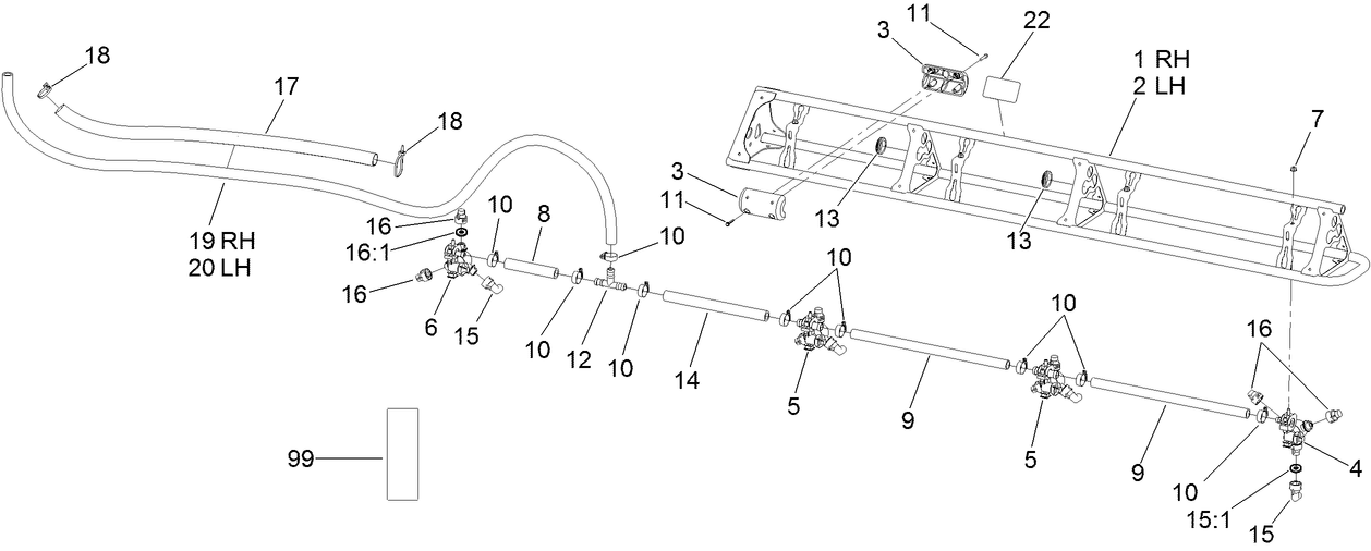 Left and Right Hand Boom Assembly