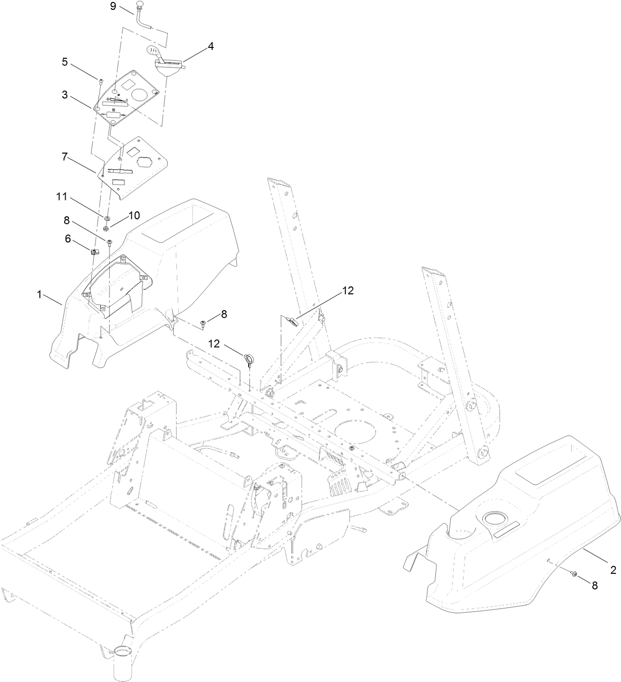 Control Panel and Body Styling Pod Assembly