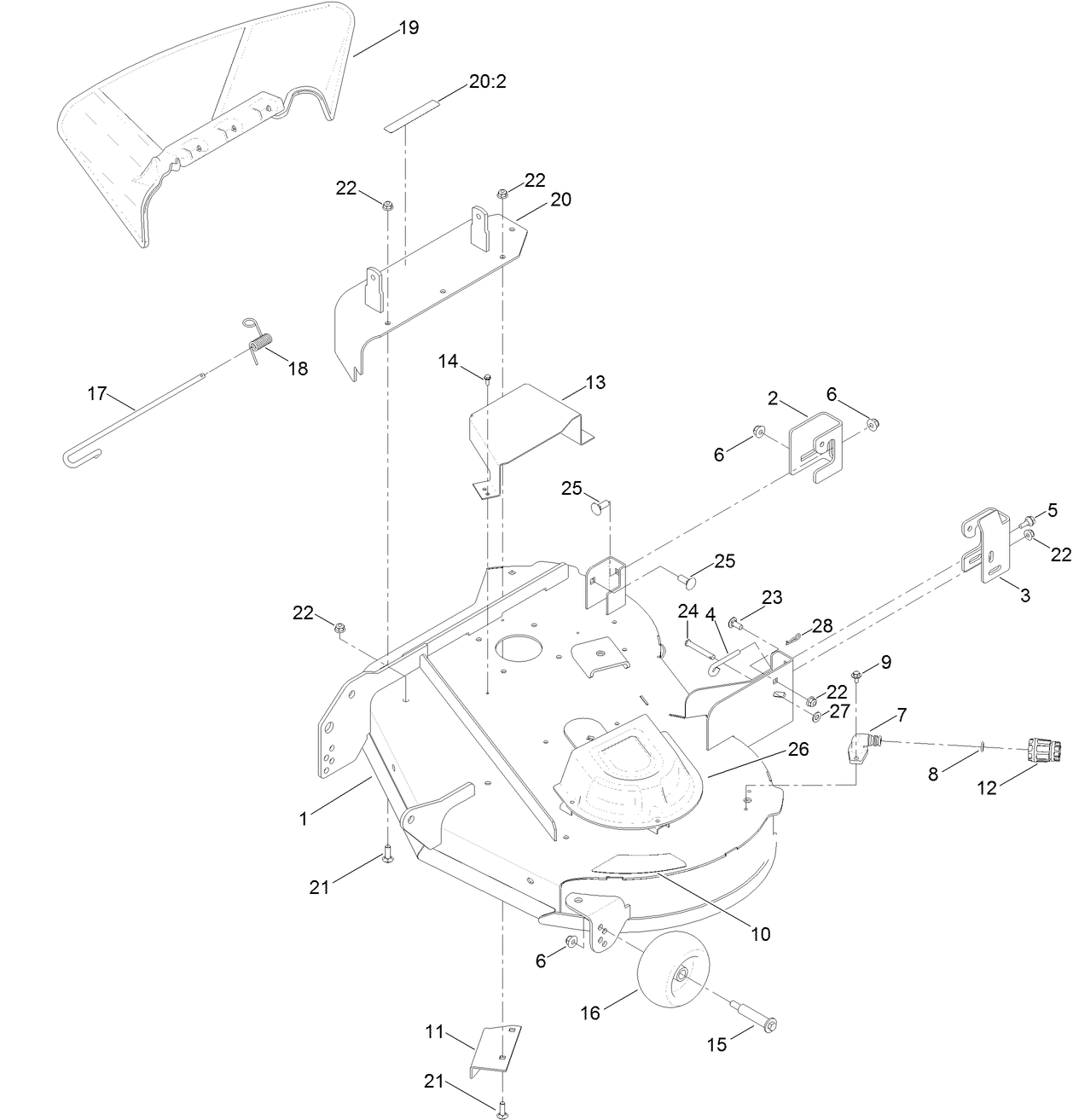 34 Inch Deck Assembly