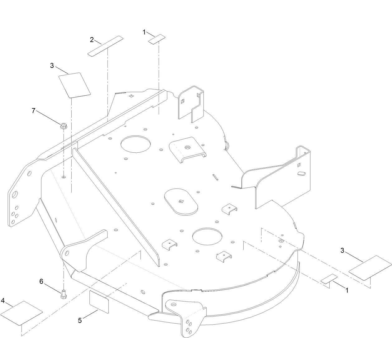 34 Inch Deck Decal Assembly No. 130-7005