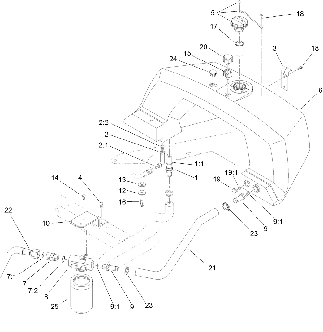 Hydraulic Tank and Filter Assembly