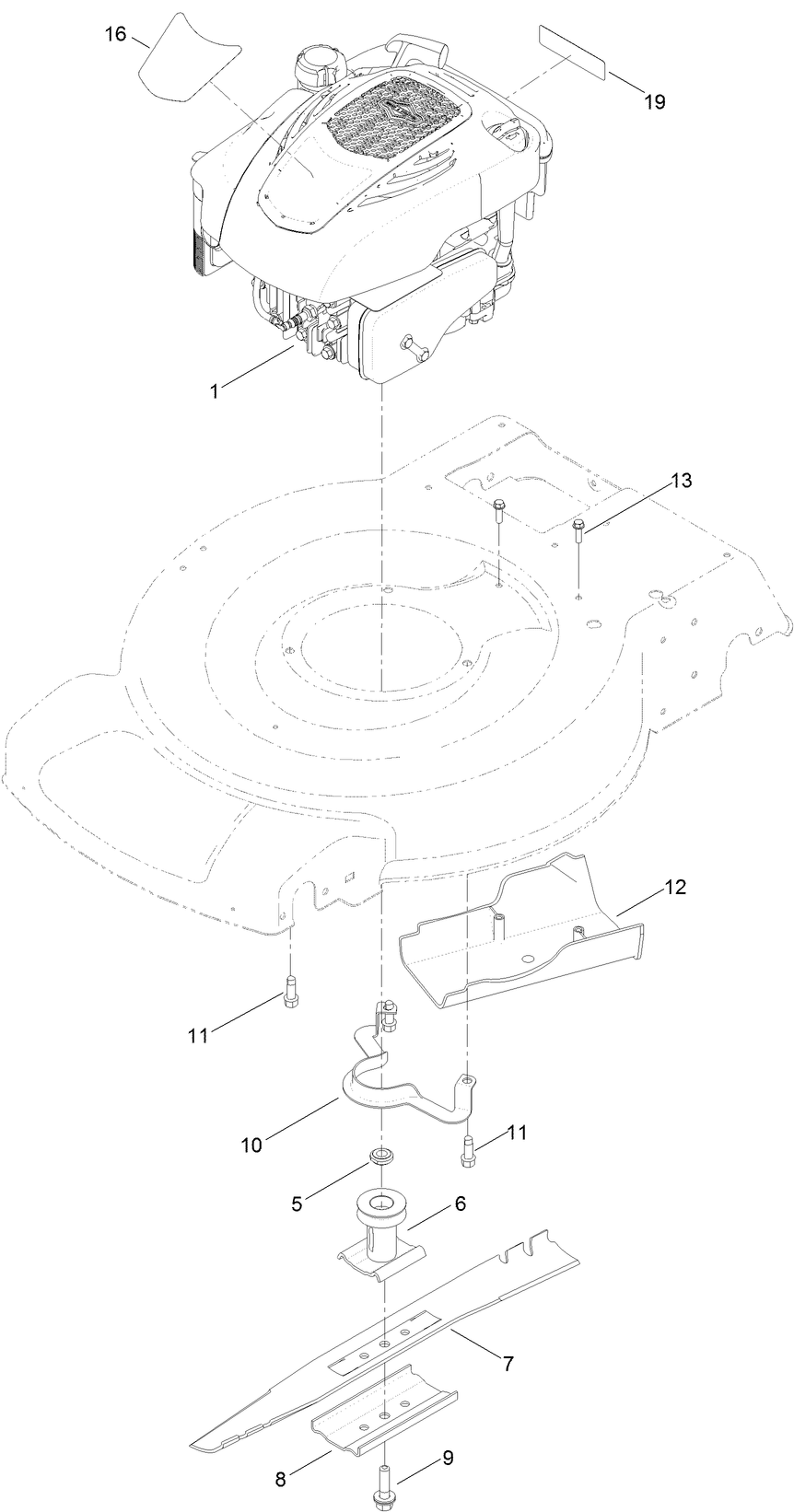 Engine and Blade Assembly