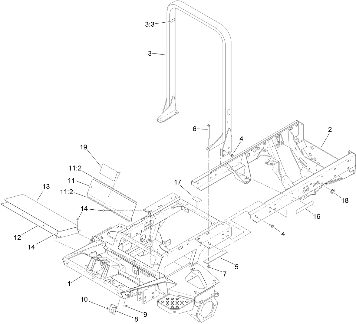 Frame and Roll-Over Protection System Assembly