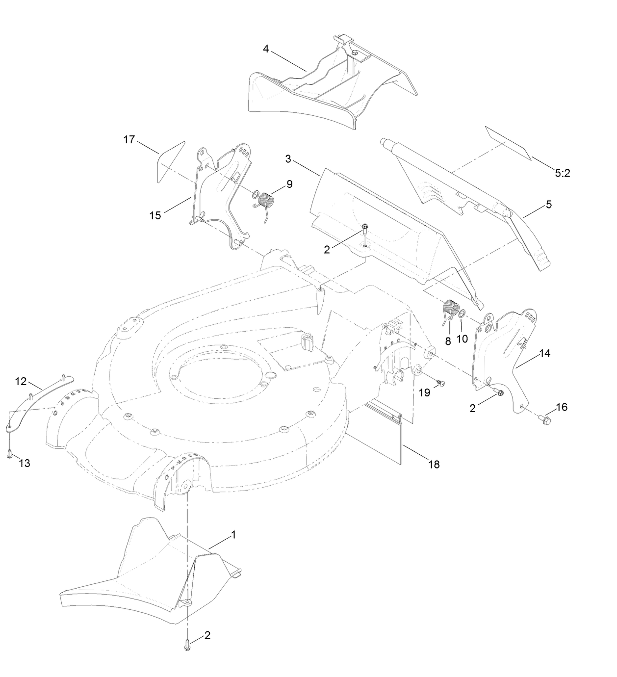 Rear Door and Mulch Plug Assembly