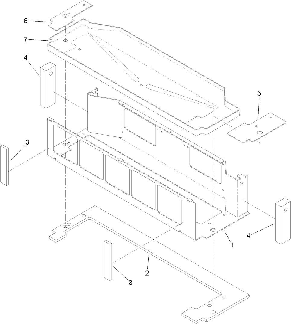 Mixing Box Mounting Bracket and Water Tray Assembly