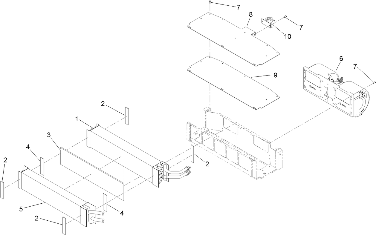 Blower Fan and Evaporator Core Assembly