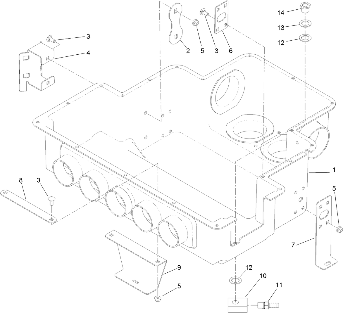 Heat/Air Conditioner Housing Assembly
