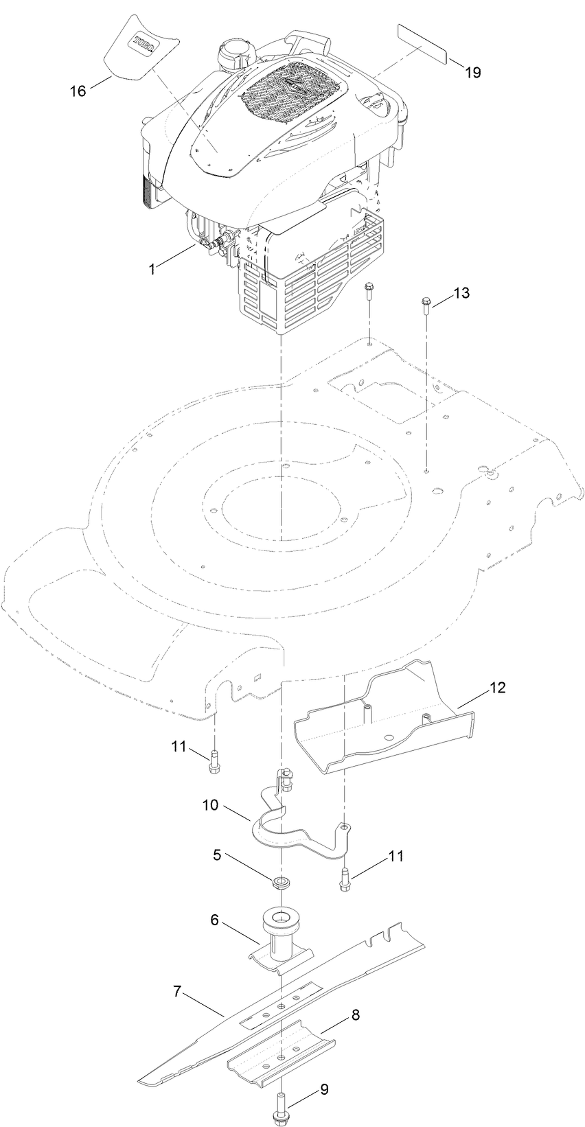 Engine and Blade Assembly