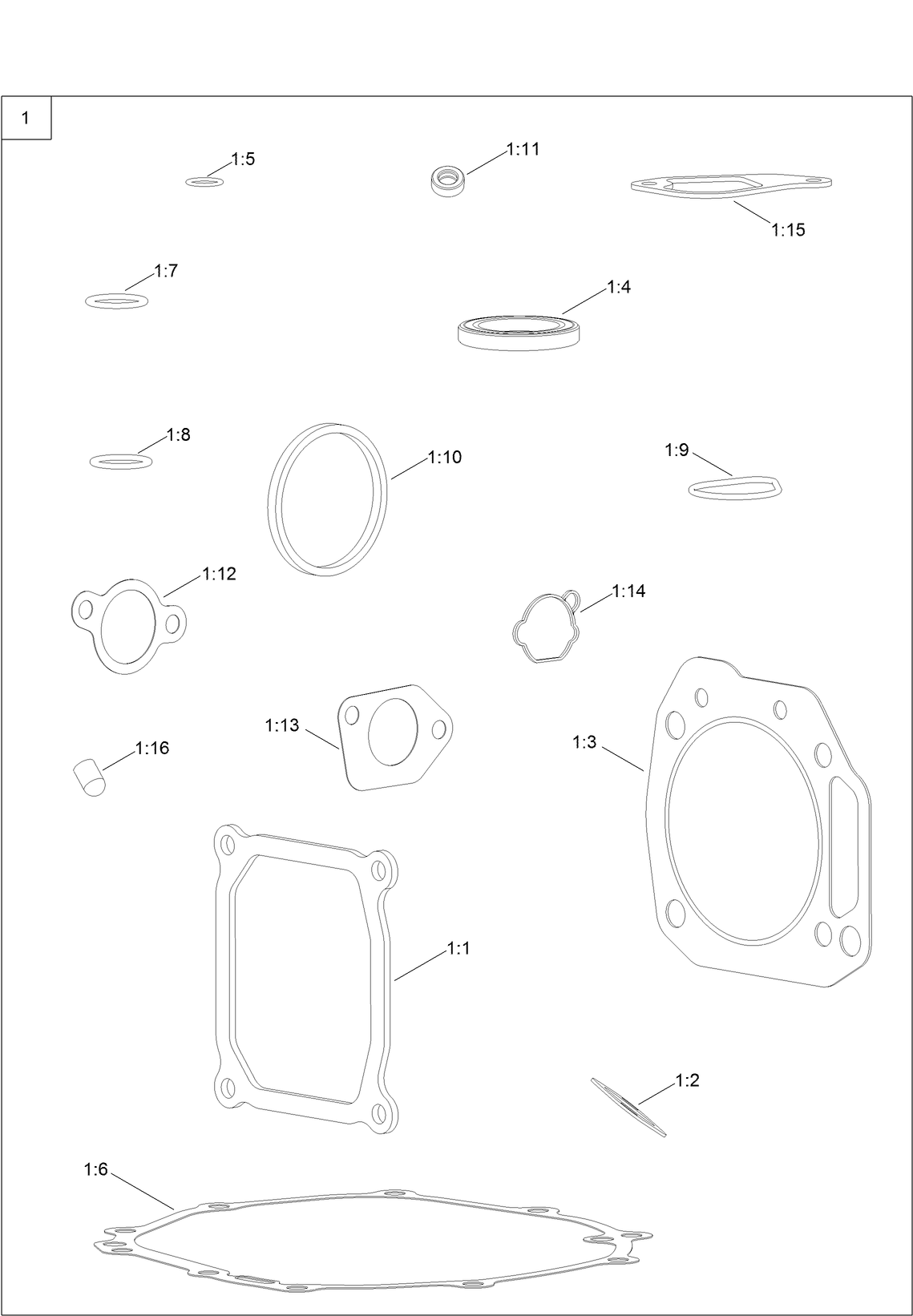 Gasket and Seal Kit Engine Assembly No. 121-0412
