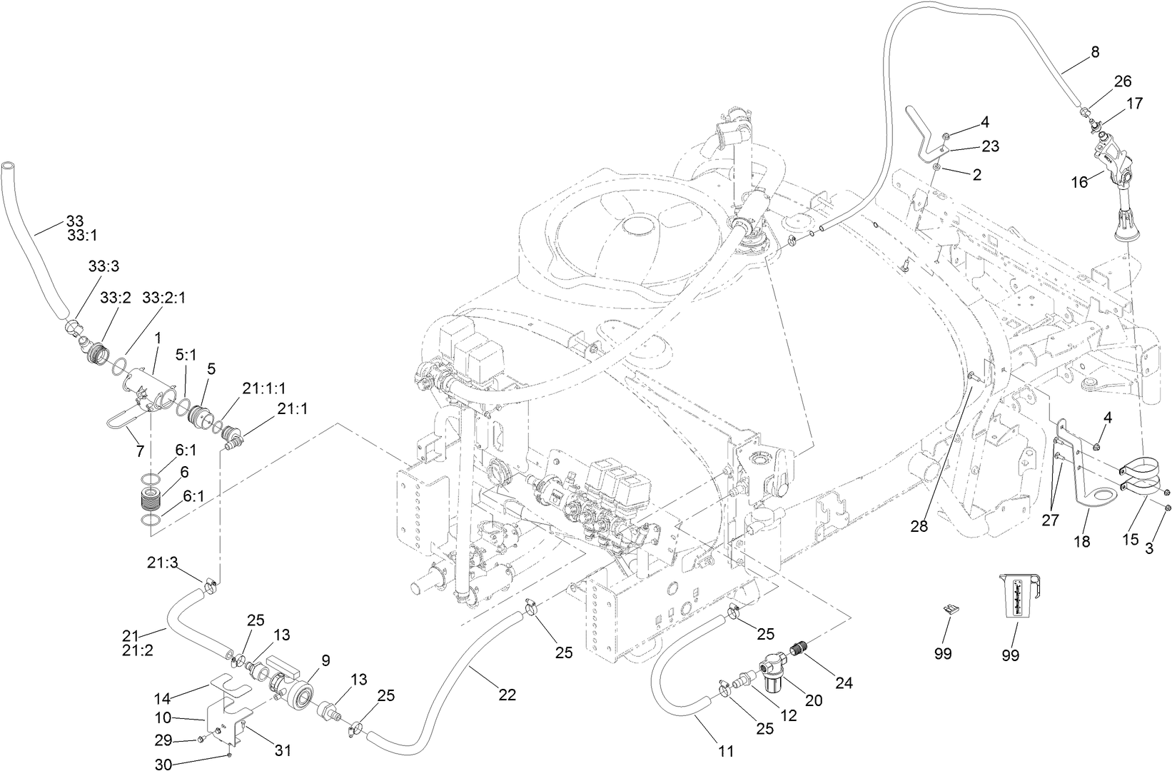 Spray Gun and Pressure Filter Assembly