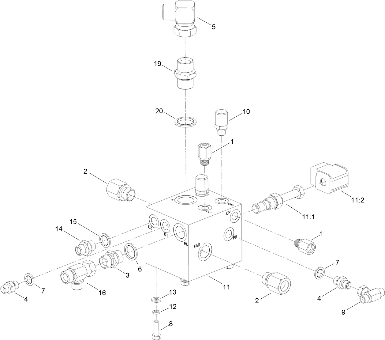 Hydraulic Transimission Manifold Assembly