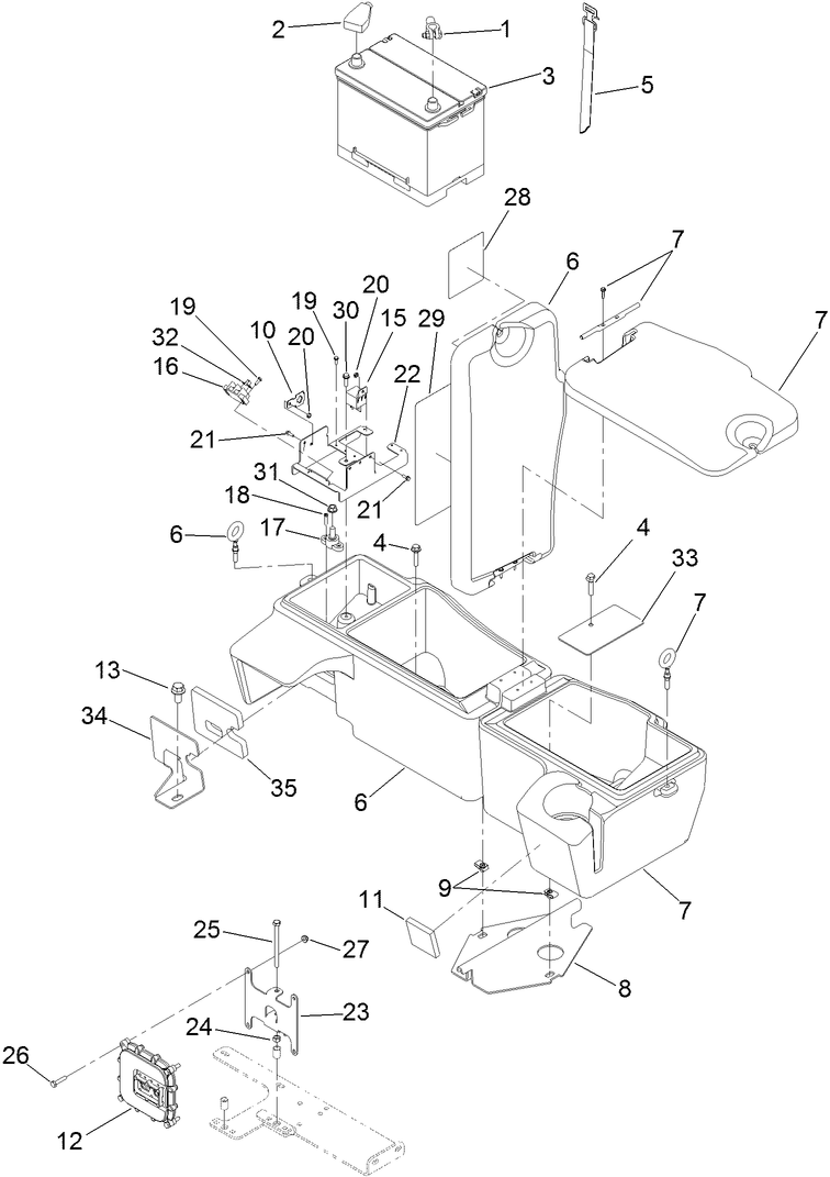 Battery and Controller Assembly
