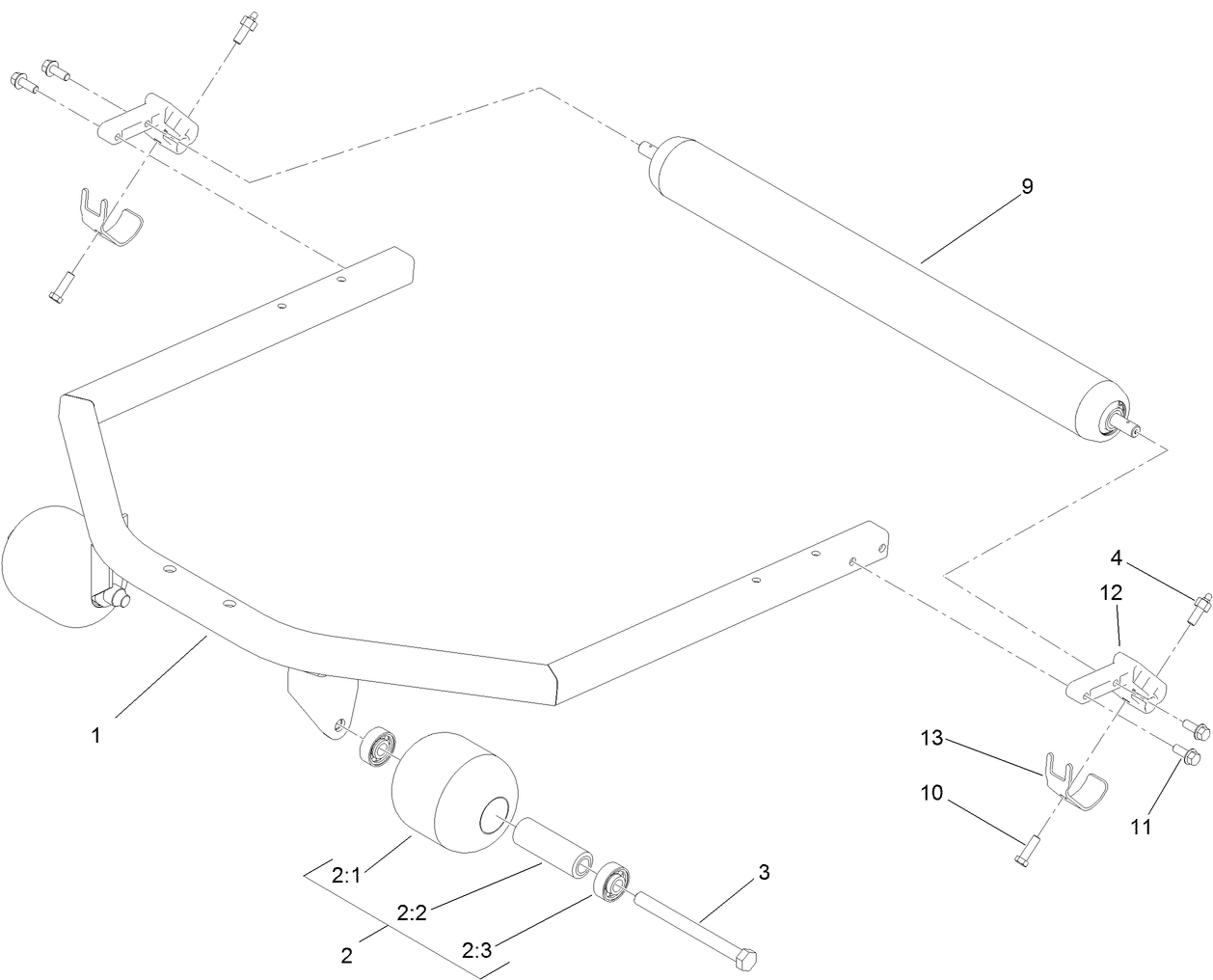 Roller and Carrier Frame Assembly