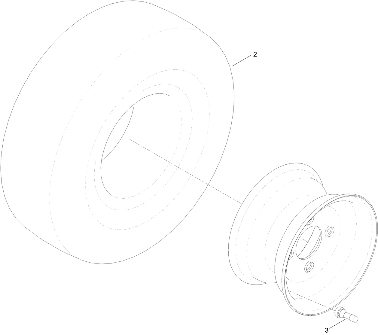 2 Ply Wheel and Tire Assembly
