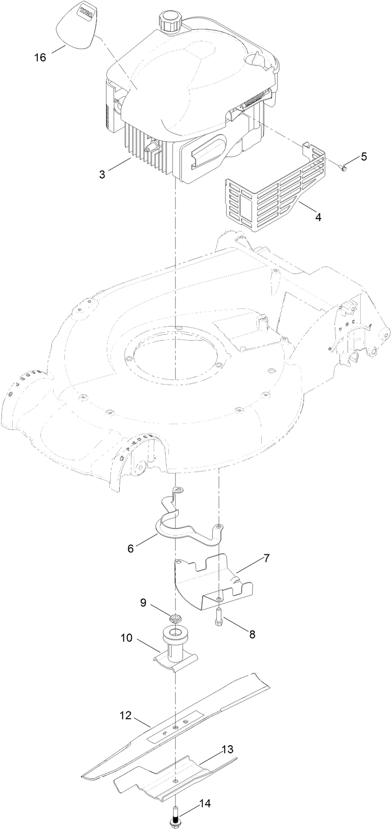 Engine and Blade Assembly