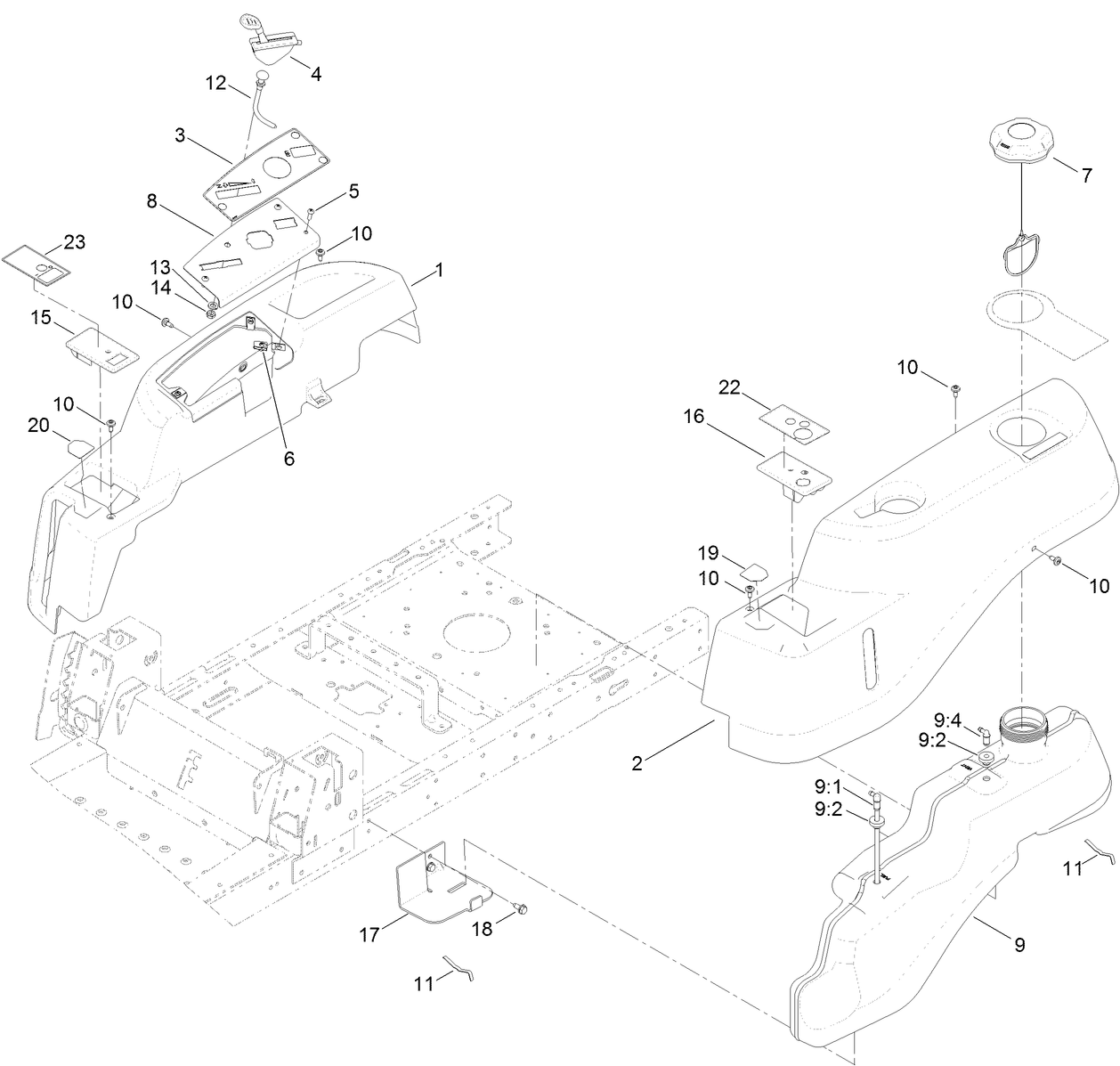 Body Styling and Fuel Pod Assembly