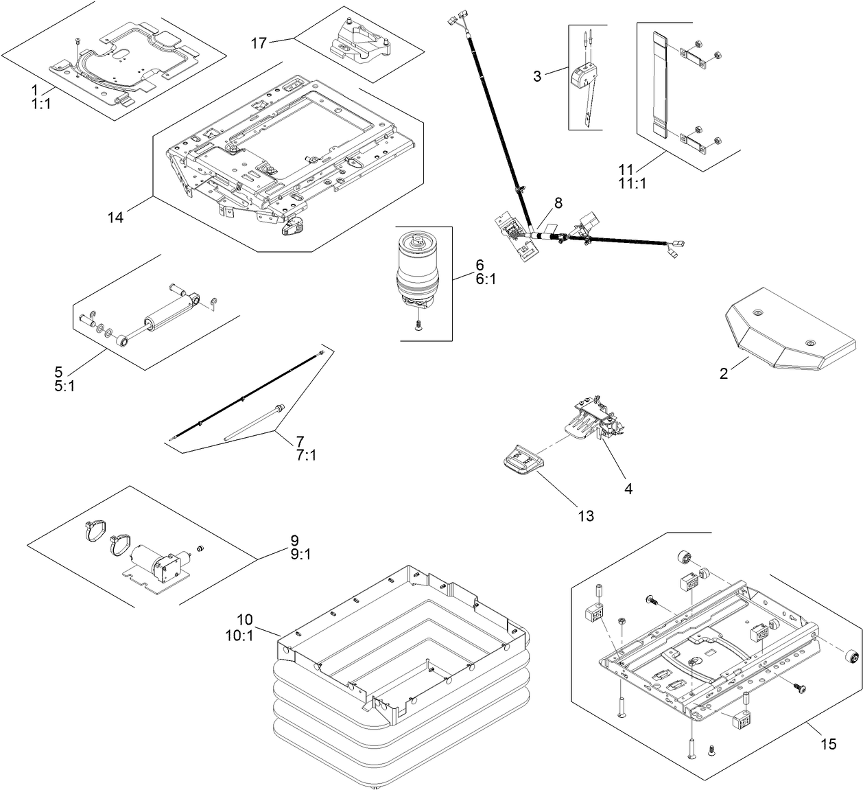 Seat Suspension Assembly No. 130-2702
