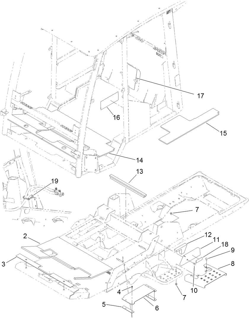 Cab Step and Flooring Assembly