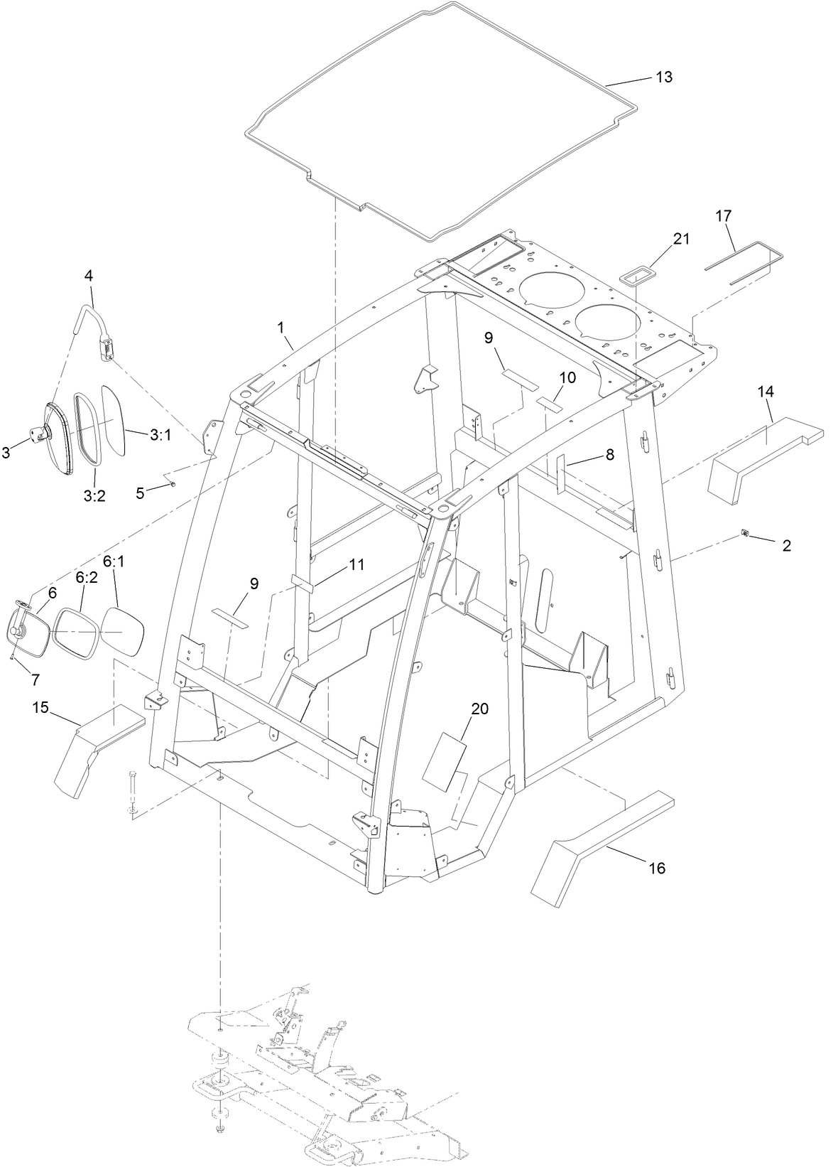 Frame, Mount and Seal Assembly