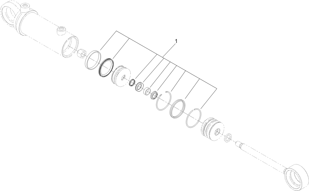 Hydraulic Steer Cylinder Assembly No. 127-6431