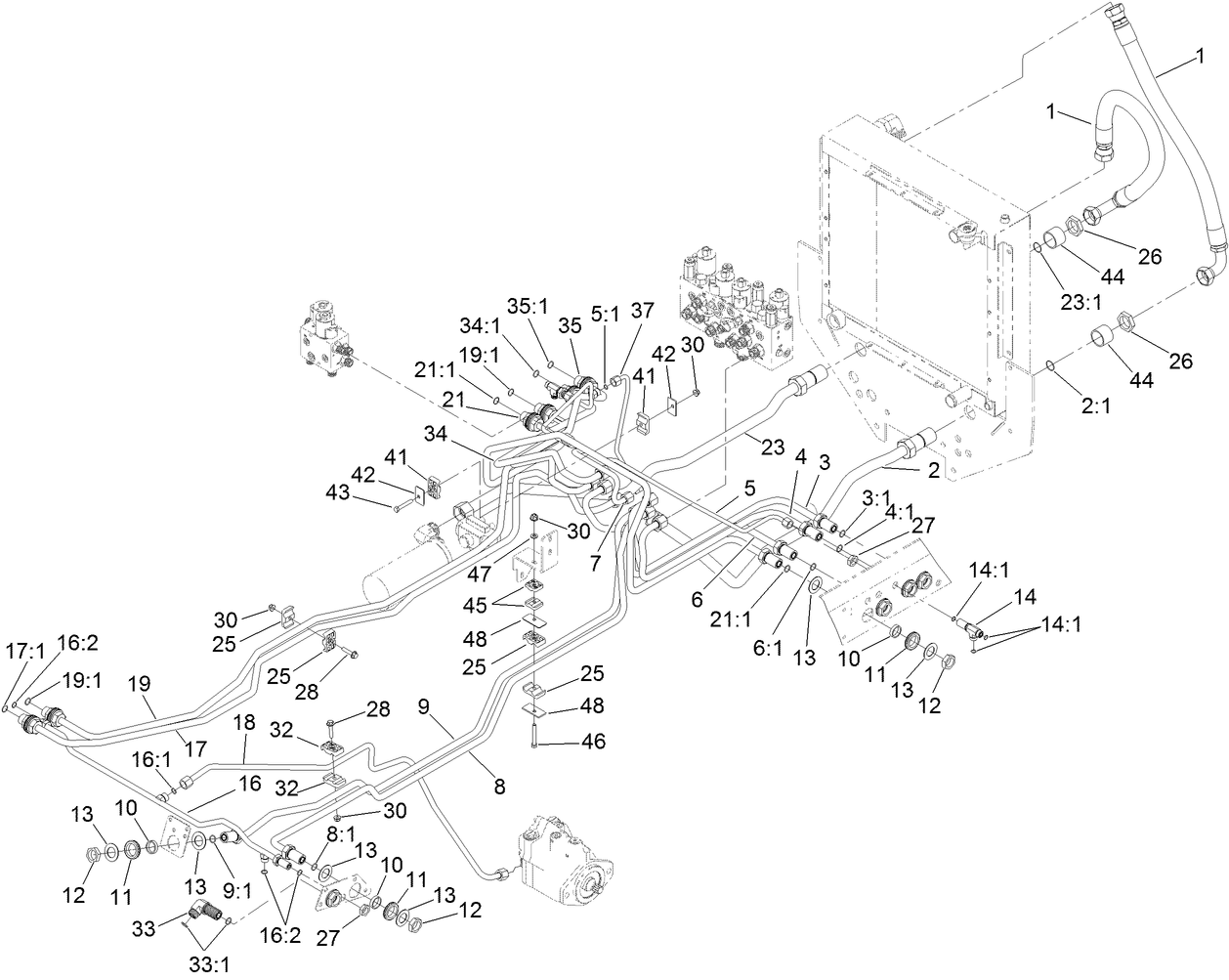 Hydraulic Mow Circuit Assembly