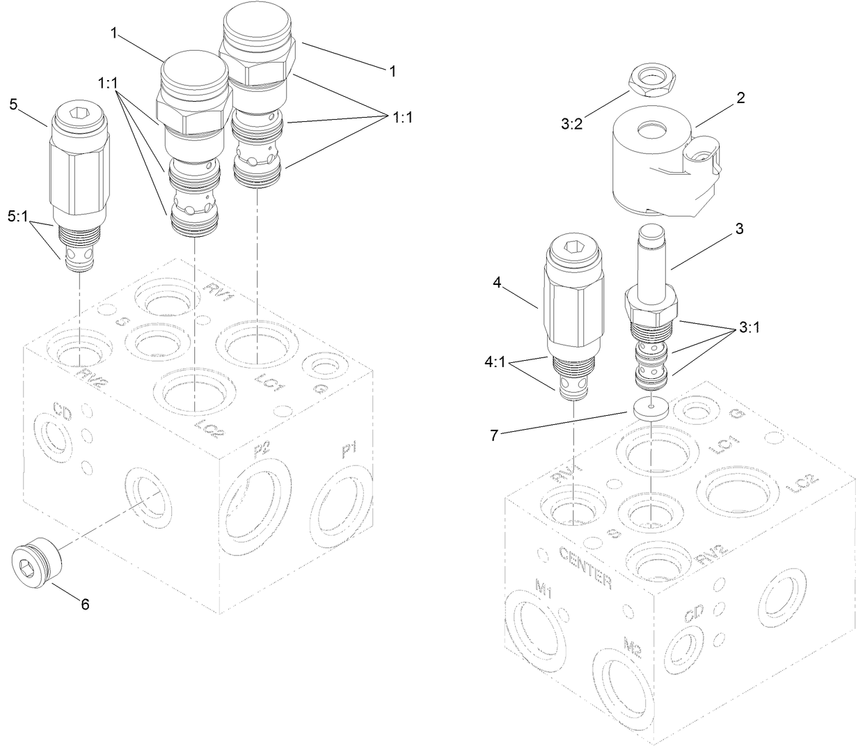 Hydraulic PTO Manifold Assembly No. 117-1110