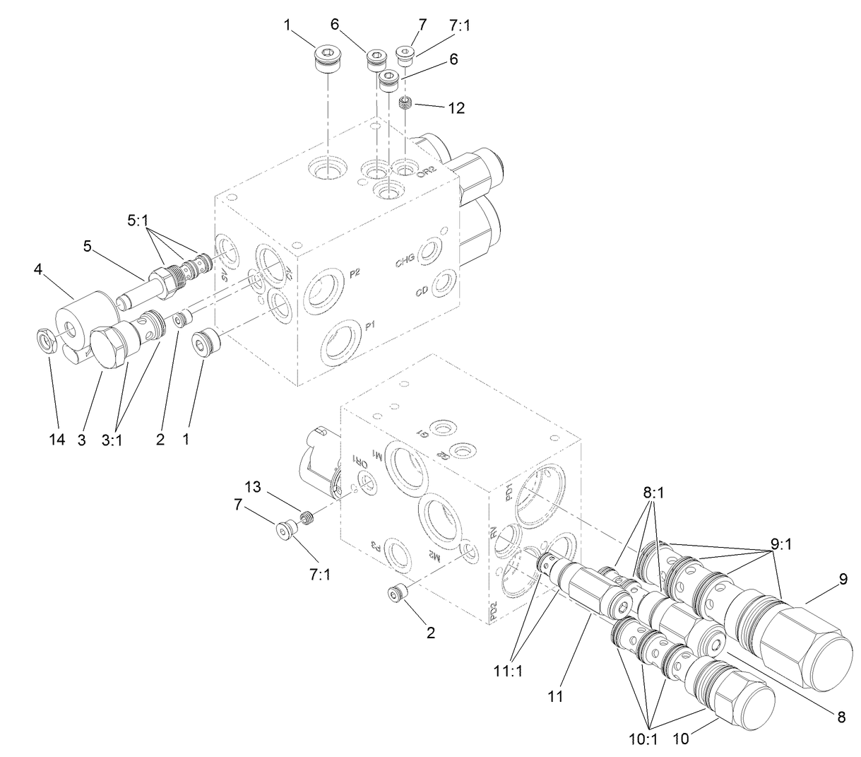 4 Wheel Drive Hydraulic Manifold Assembly No. 110-6063