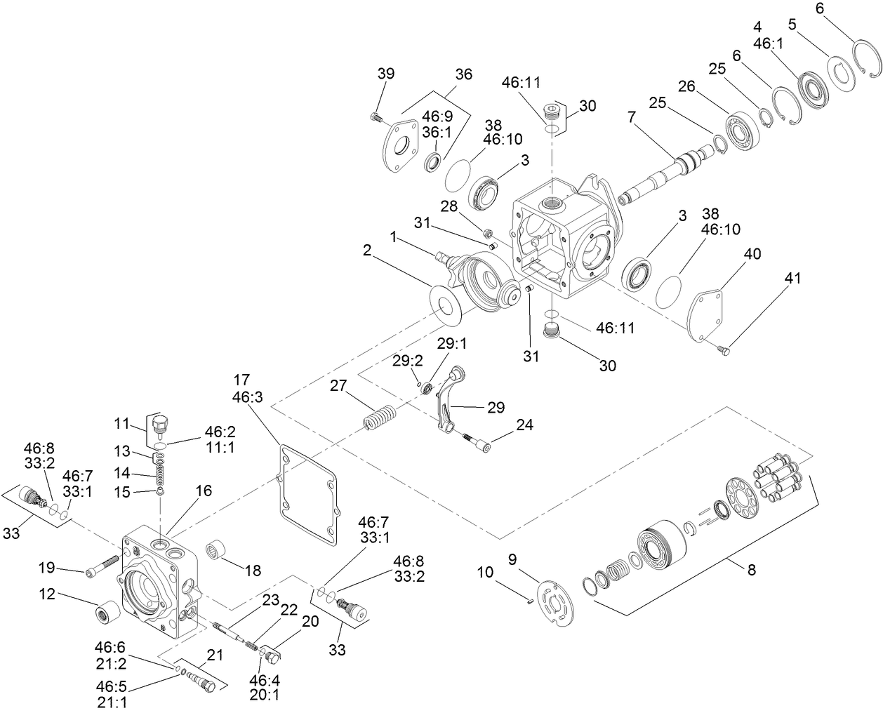 Hydraulic Pump Assembly No. 119-6972