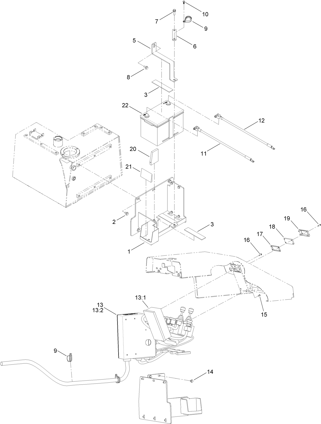 Battery and Control System Assembly