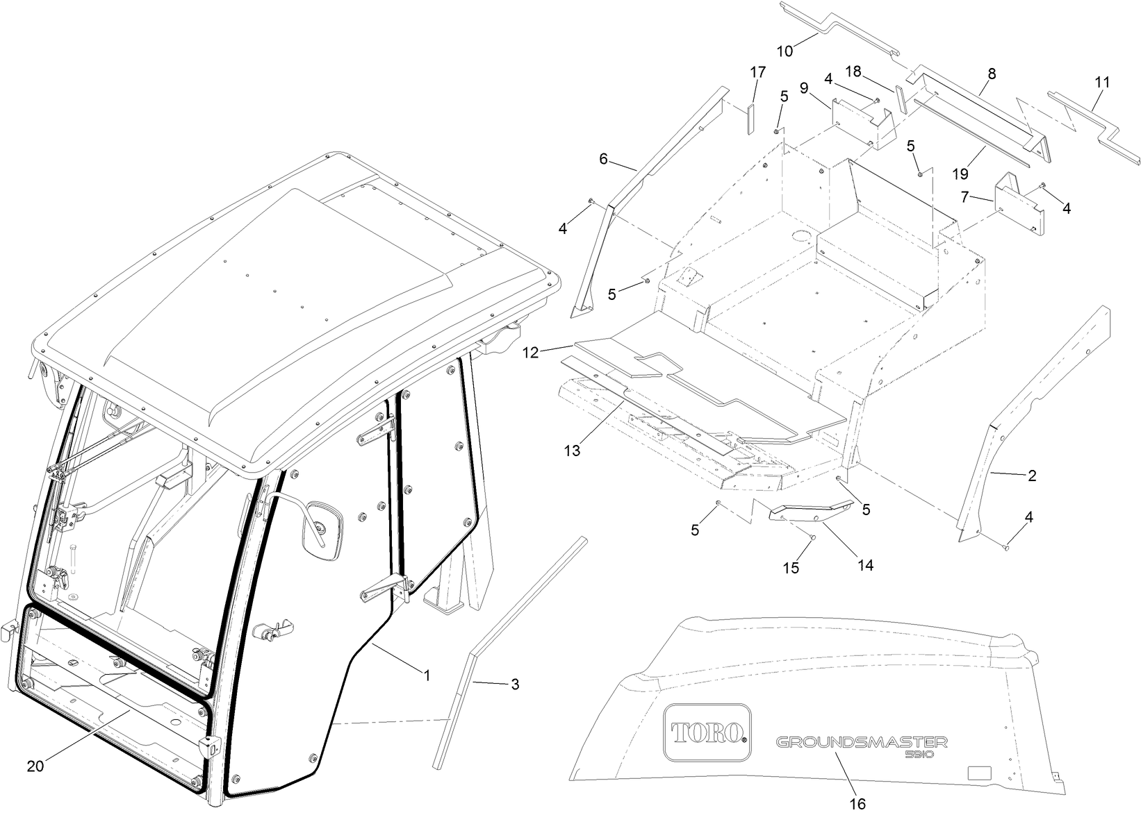 Cab Mounting Assembly For Cab Model Only