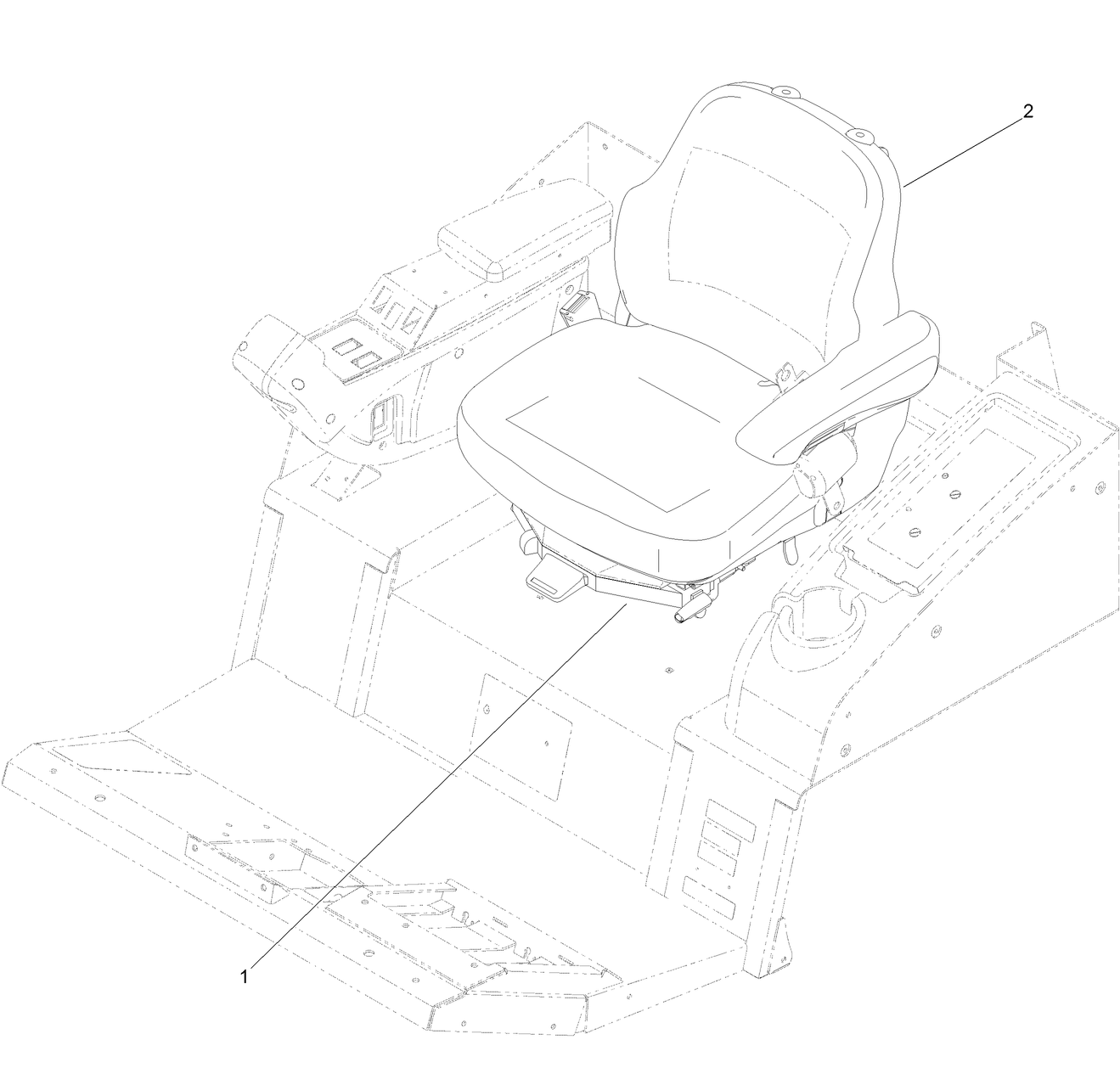 Cab Seat Assembly For Cab Model Only