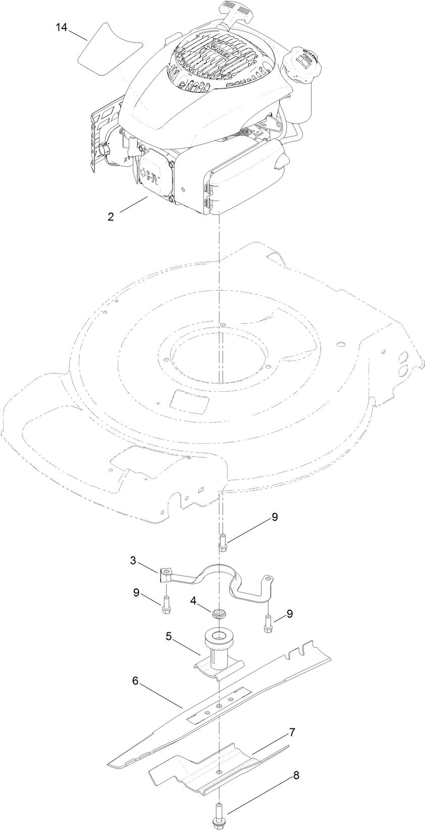 Engine and Blade Assembly