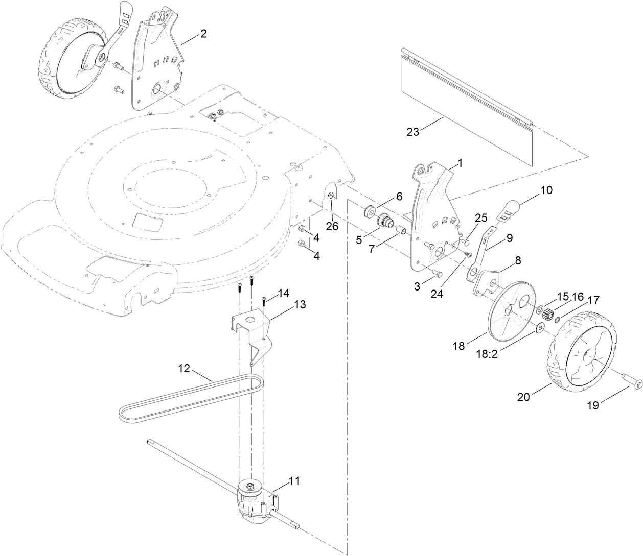 Height-of-Cut and Rear Wheel Assembly