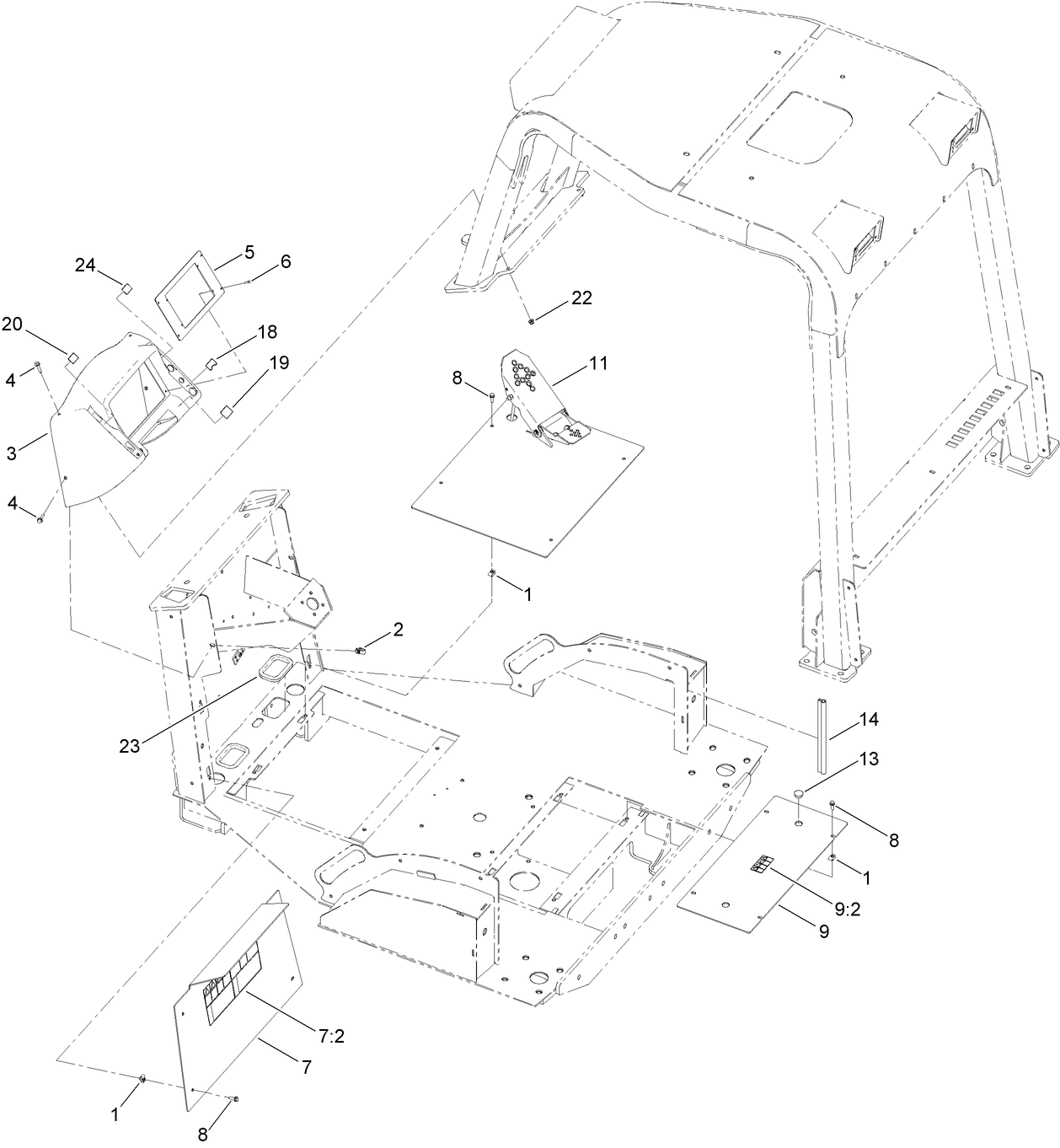 Operator Dash and Panel Assembly